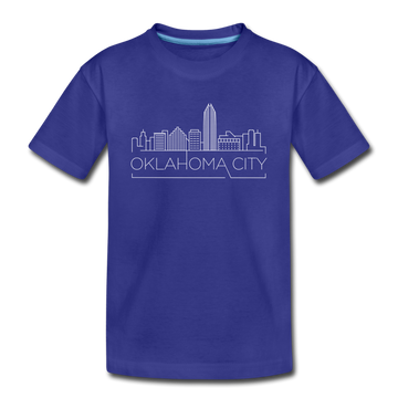 Oklahoma City, Oklahoma Youth T-Shirt - Skyline Youth Oklahoma City Tee - royal blue