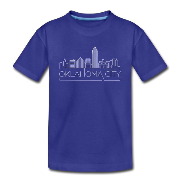 Oklahoma City, Oklahoma Youth T-Shirt - Skyline Youth Oklahoma City Tee - royal blue