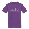 Oklahoma City, Oklahoma Youth T-Shirt - Skyline Youth Oklahoma City Tee - purple