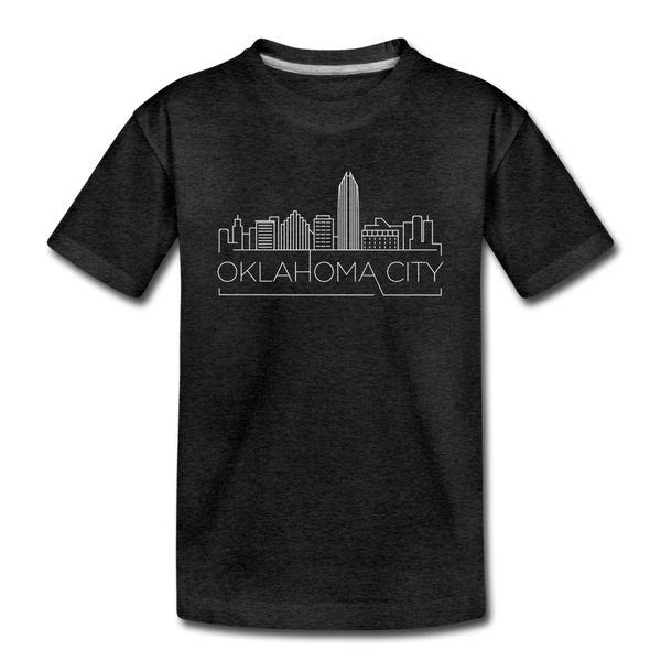 Oklahoma City, Oklahoma Youth T-Shirt - Skyline Youth Oklahoma City Tee - charcoal gray