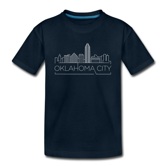 Oklahoma City, Oklahoma Youth T-Shirt - Skyline Youth Oklahoma City Tee - deep navy