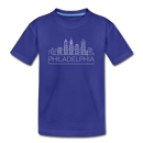 Philadelphia, Pennsylvania Youth T-Shirt - Skyline Youth Philadelphia Tee - royal blue