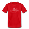 Philadelphia, Pennsylvania Youth T-Shirt - Skyline Youth Philadelphia Tee - red