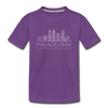 Philadelphia, Pennsylvania Youth T-Shirt - Skyline Youth Philadelphia Tee - purple