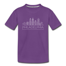 Philadelphia, Pennsylvania Youth T-Shirt - Skyline Youth Philadelphia Tee - purple