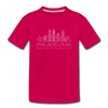 Philadelphia, Pennsylvania Youth T-Shirt - Skyline Youth Philadelphia Tee - dark pink