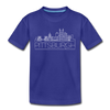 Pittsburgh, Pennsylvania Youth T-Shirt - Skyline Youth Pittsburgh Tee - royal blue