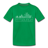 Pittsburgh, Pennsylvania Youth T-Shirt - Skyline Youth Pittsburgh Tee - kelly green
