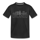 Orlando, Florida Youth T-Shirt - Skyline Youth Orlando Tee - black
