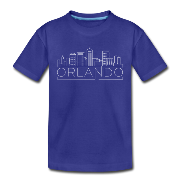 Orlando, Florida Youth T-Shirt - Skyline Youth Orlando Tee - royal blue