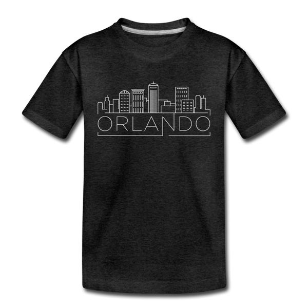 Orlando, Florida Youth T-Shirt - Skyline Youth Orlando Tee - charcoal gray