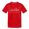 Portland, Oregon Youth T-Shirt - Skyline Youth Portland Tee - red