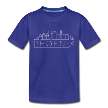 Phoenix, Arizona Youth T-Shirt - Skyline Youth Phoenix Tee - royal blue
