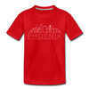 Phoenix, Arizona Youth T-Shirt - Skyline Youth Phoenix Tee - red