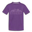 Phoenix, Arizona Youth T-Shirt - Skyline Youth Phoenix Tee - purple