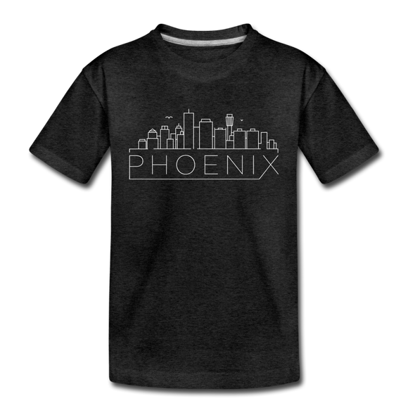 Phoenix, Arizona Youth T-Shirt - Skyline Youth Phoenix Tee - charcoal gray