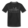 Raleigh, North Carolina Youth T-Shirt - Skyline Youth Raleigh Tee - black