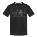 Raleigh, North Carolina Youth T-Shirt - Skyline Youth Raleigh Tee - black