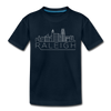 Raleigh, North Carolina Youth T-Shirt - Skyline Youth Raleigh Tee - deep navy