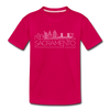 Sacramento, California Youth T-Shirt - Skyline Youth Sacramento Tee - dark pink