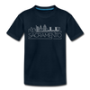 Sacramento, California Youth T-Shirt - Skyline Youth Sacramento Tee - deep navy