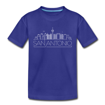 San Antonio, Texas Youth T-Shirt - Skyline Youth San Antonio Tee - royal blue