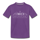 San Antonio, Texas Youth T-Shirt - Skyline Youth San Antonio Tee - purple