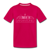 San Antonio, Texas Youth T-Shirt - Skyline Youth San Antonio Tee - dark pink