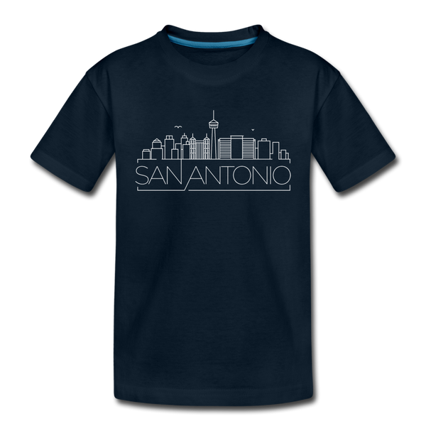 San Antonio, Texas Youth T-Shirt - Skyline Youth San Antonio Tee - deep navy