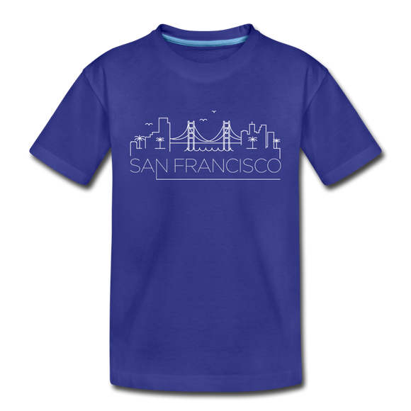 San Francisco, California Youth T-Shirt - Skyline Youth San Francisco Tee - royal blue