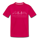 San Francisco, California Youth T-Shirt - Skyline Youth San Francisco Tee - dark pink