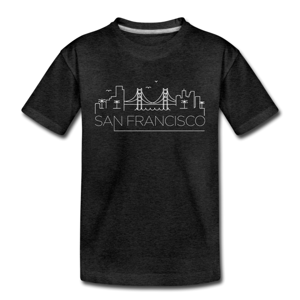 San Francisco, California Youth T-Shirt - Skyline Youth San Francisco Tee - charcoal gray