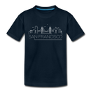 San Francisco, California Youth T-Shirt - Skyline Youth San Francisco Tee - deep navy