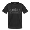 Sioux Falls, South Dakota Youth T-Shirt - Skyline Youth Sioux Falls Tee - black