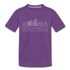 Sioux Falls, South Dakota Youth T-Shirt - Skyline Youth Sioux Falls Tee - purple