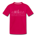 Sioux Falls, South Dakota Youth T-Shirt - Skyline Youth Sioux Falls Tee - dark pink