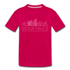 Sioux Falls, South Dakota Youth T-Shirt - Skyline Youth Sioux Falls Tee - dark pink