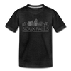 Sioux Falls, South Dakota Youth T-Shirt - Skyline Youth Sioux Falls Tee - charcoal gray