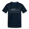 Sioux Falls, South Dakota Youth T-Shirt - Skyline Youth Sioux Falls Tee - deep navy