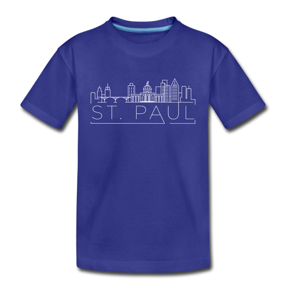 Saint Paul, Minnesota Youth T-Shirt - Skyline Youth Saint Paul Tee - royal blue