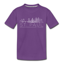 Saint Paul, Minnesota Youth T-Shirt - Skyline Youth Saint Paul Tee - purple