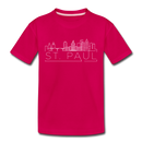 Saint Paul, Minnesota Youth T-Shirt - Skyline Youth Saint Paul Tee - dark pink