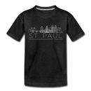 Saint Paul, Minnesota Youth T-Shirt - Skyline Youth Saint Paul Tee - charcoal gray