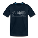 Saint Paul, Minnesota Youth T-Shirt - Skyline Youth Saint Paul Tee - deep navy