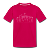 Seattle, Washington Youth T-Shirt - Skyline Youth Seattle Tee - dark pink