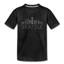 Seattle, Washington Youth T-Shirt - Skyline Youth Seattle Tee - charcoal gray