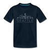 Seattle, Washington Youth T-Shirt - Skyline Youth Seattle Tee - deep navy