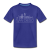 San Diego, California Youth T-Shirt - Skyline Youth San Diego Tee - royal blue