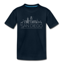 San Diego, California Youth T-Shirt - Skyline Youth San Diego Tee - deep navy