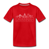 Savannah, Georgia Youth T-Shirt - Skyline Youth Savannah Tee - red